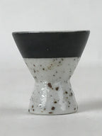 Japanese Porcelain Sake Cup Vtg Rappa Ochoko Guinomi Green Brown Speckle G121