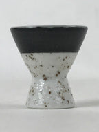 Japanese Porcelain Sake Cup Vtg Rappa Ochoko Guinomi Green Brown Speckle G121