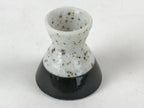 Japanese Porcelain Sake Cup Vtg Rappa Ochoko Guinomi Green Brown Speckle G121