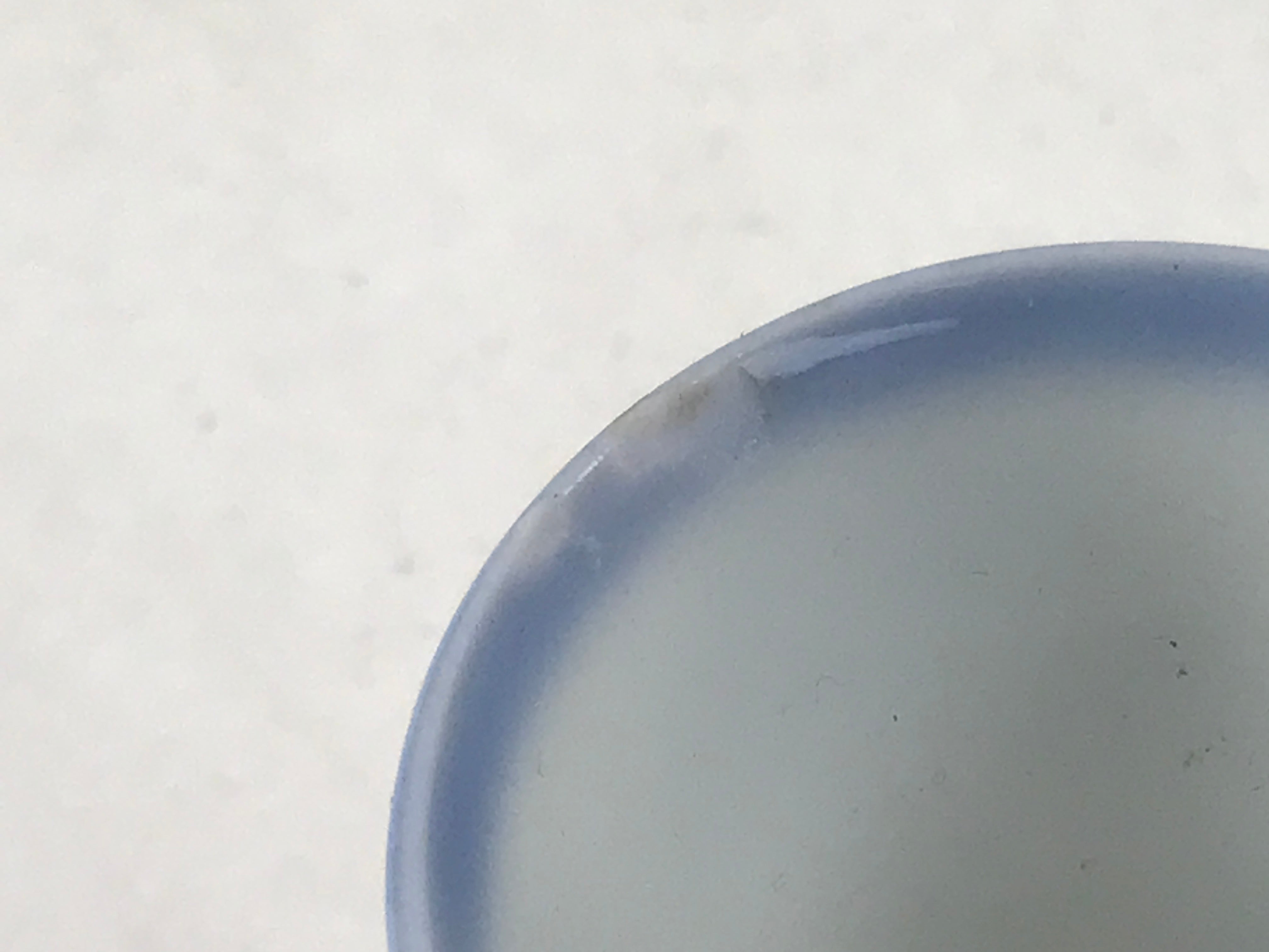 Japanese Porcelain Sake Cup Vtg Rappa Ochoko Guinomi Plum Blossom Blue G146