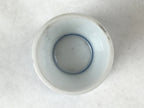 Japanese Porcelain Sake Cup Vtg Rappa Ochoko Guinomi Plum Blossom Blue G146