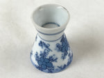 Japanese Porcelain Sake Cup Vtg Rappa Ochoko Guinomi Plum Blossom Blue G146