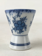Japanese Porcelain Sake Cup Vtg Rappa Ochoko Guinomi Plum Blossom Blue G148