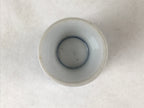 Japanese Porcelain Sake Cup Vtg Rappa Ochoko Guinomi Plum Blossom Blue G148