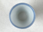 Japanese Porcelain Sake Cup Vtg Rappa Ochoko Guinomi Plum Blossom Blue G149