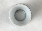 Japanese Porcelain Sake Cup Vtg Rappa Ochoko Guinomi Plum Blossom Blue G149