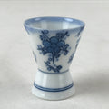 Japanese Porcelain Sake Cup Vtg Rappa Ochoko Guinomi Plum Blossom Blue G149