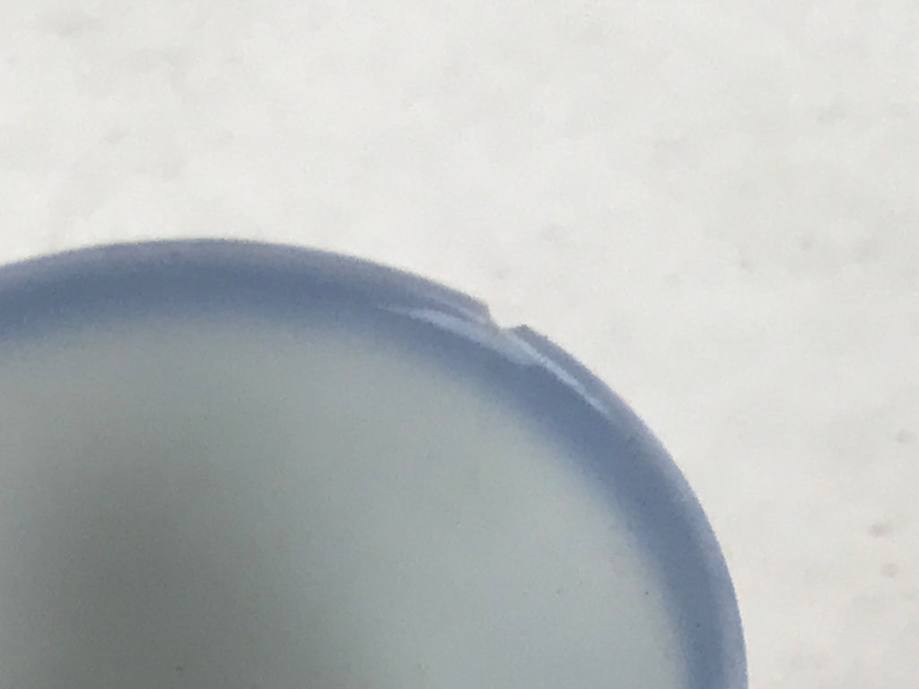 Japanese Porcelain Sake Cup Vtg Rappa Ochoko Guinomi Plum Blossom Blue G150