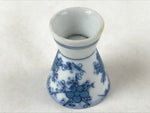 Japanese Porcelain Sake Cup Vtg Rappa Ochoko Guinomi Plum Blossom Blue G150