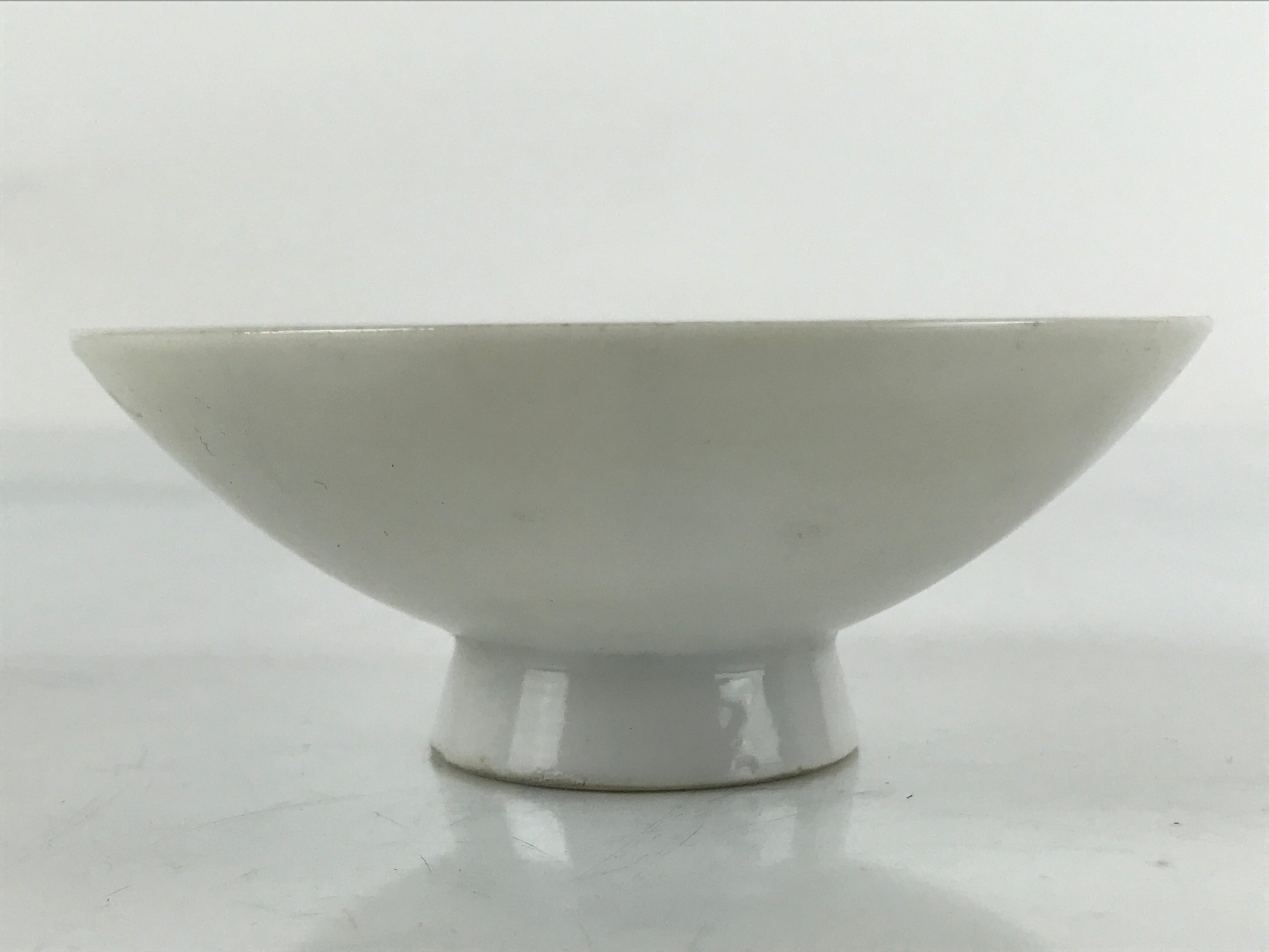 Japanese Porcelain Sake Cup Vtg Sakazuki Guinomi Crane Sunrise Pine White G193