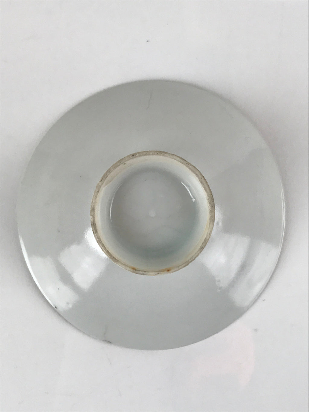 Japanese Porcelain Sake Cup Vtg Sakazuki Guinomi Crane Sunrise Pine White G193