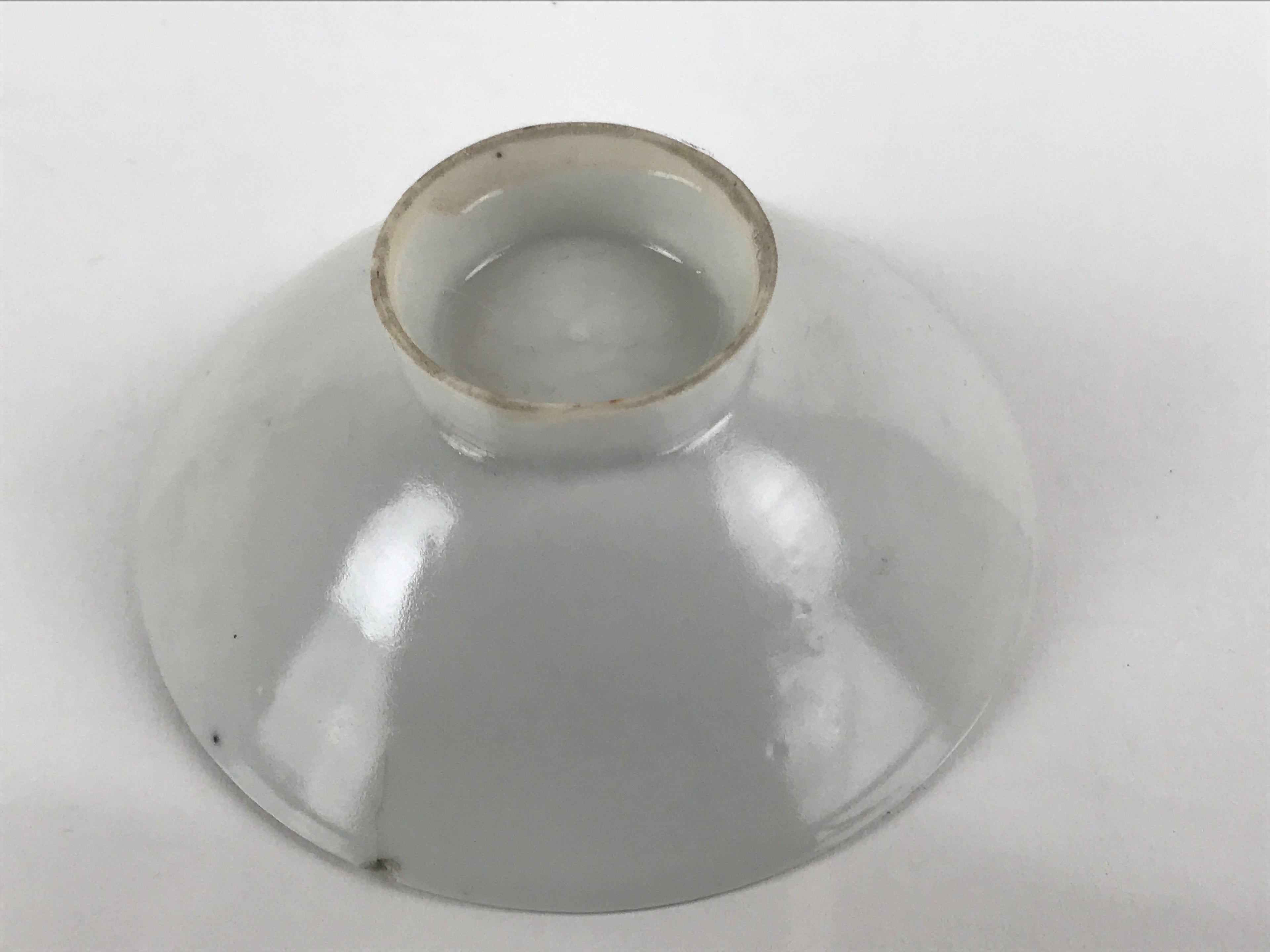 Japanese Porcelain Sake Cup Vtg Sakazuki Guinomi Crane Sunrise Pine White G193