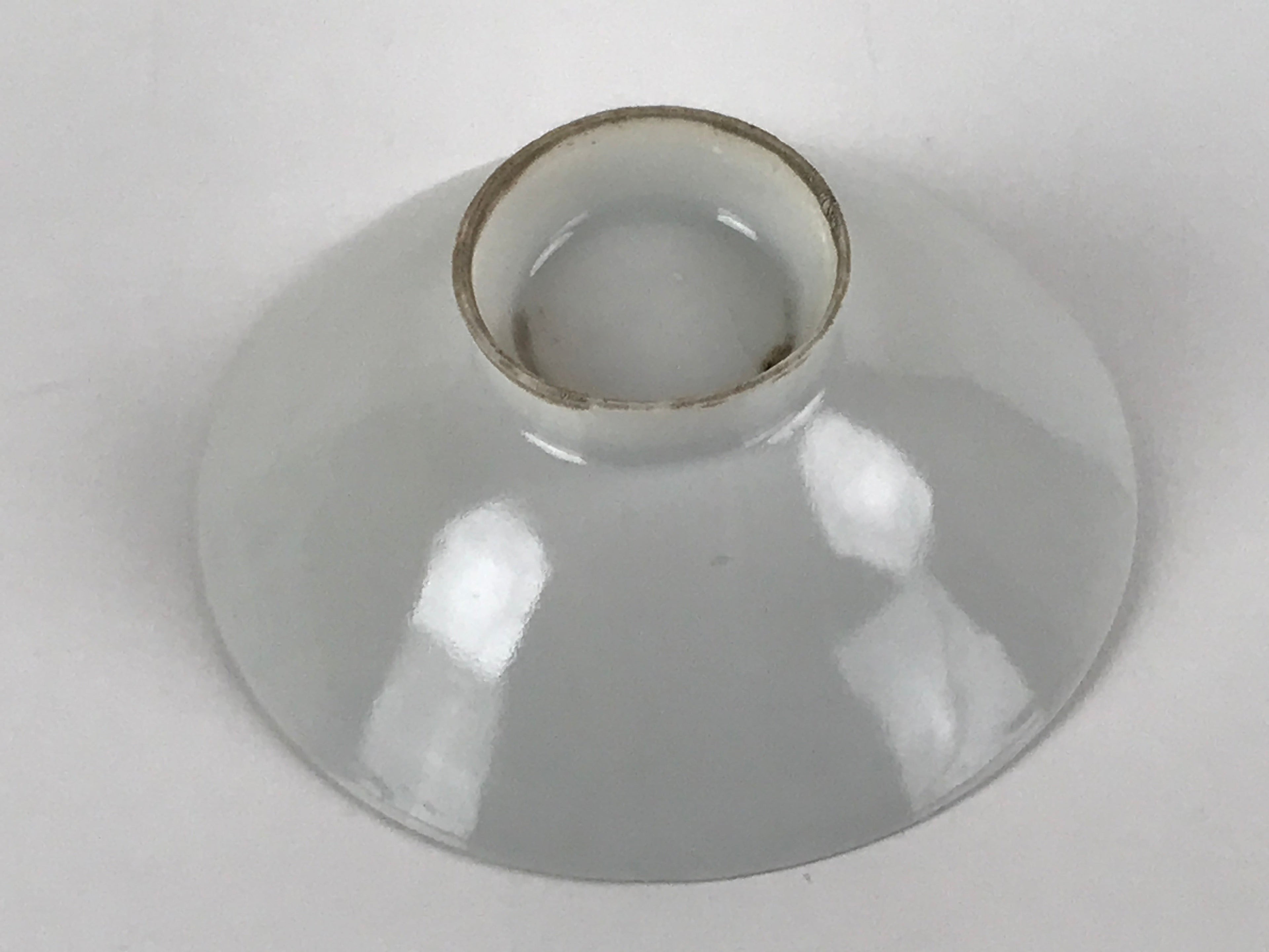 Japanese Porcelain Sake Cup Vtg Sakazuki Guinomi Crane Sunrise Pine White G196