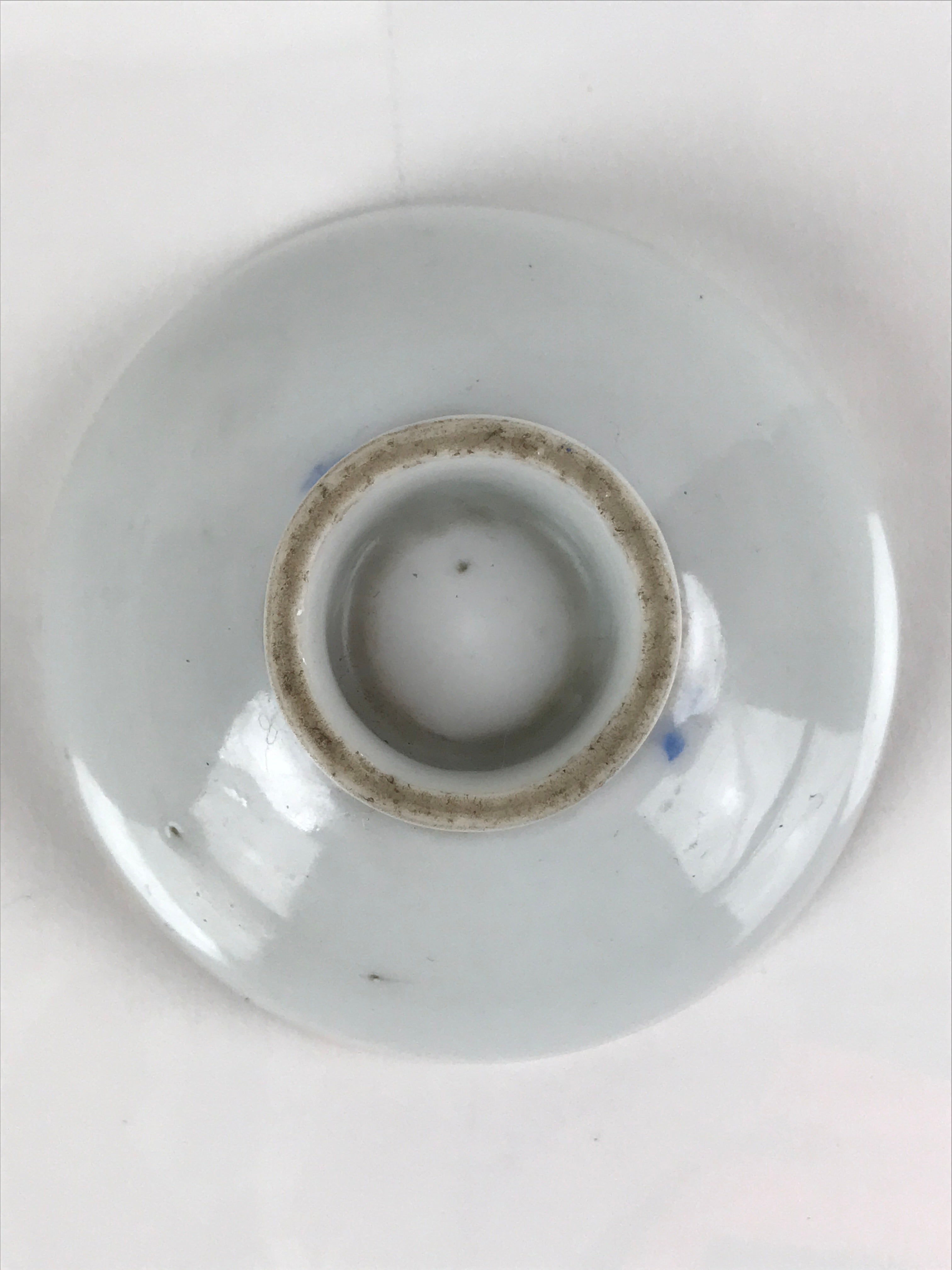 Japanese Porcelain Sake Cup Vtg Sakazuki Guinomi Minogame Turtle White Gold G215