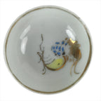 Japanese Porcelain Sake Cup Vtg Sakazuki Guinomi Minogame Turtle White Gold G217