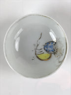 Japanese Porcelain Sake Cup Vtg Sakazuki Guinomi Minogame Turtle White Gold G218