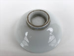 Japanese Porcelain Sake Cup Vtg Sakazuki Guinomi Minogame Turtle White Gold G218