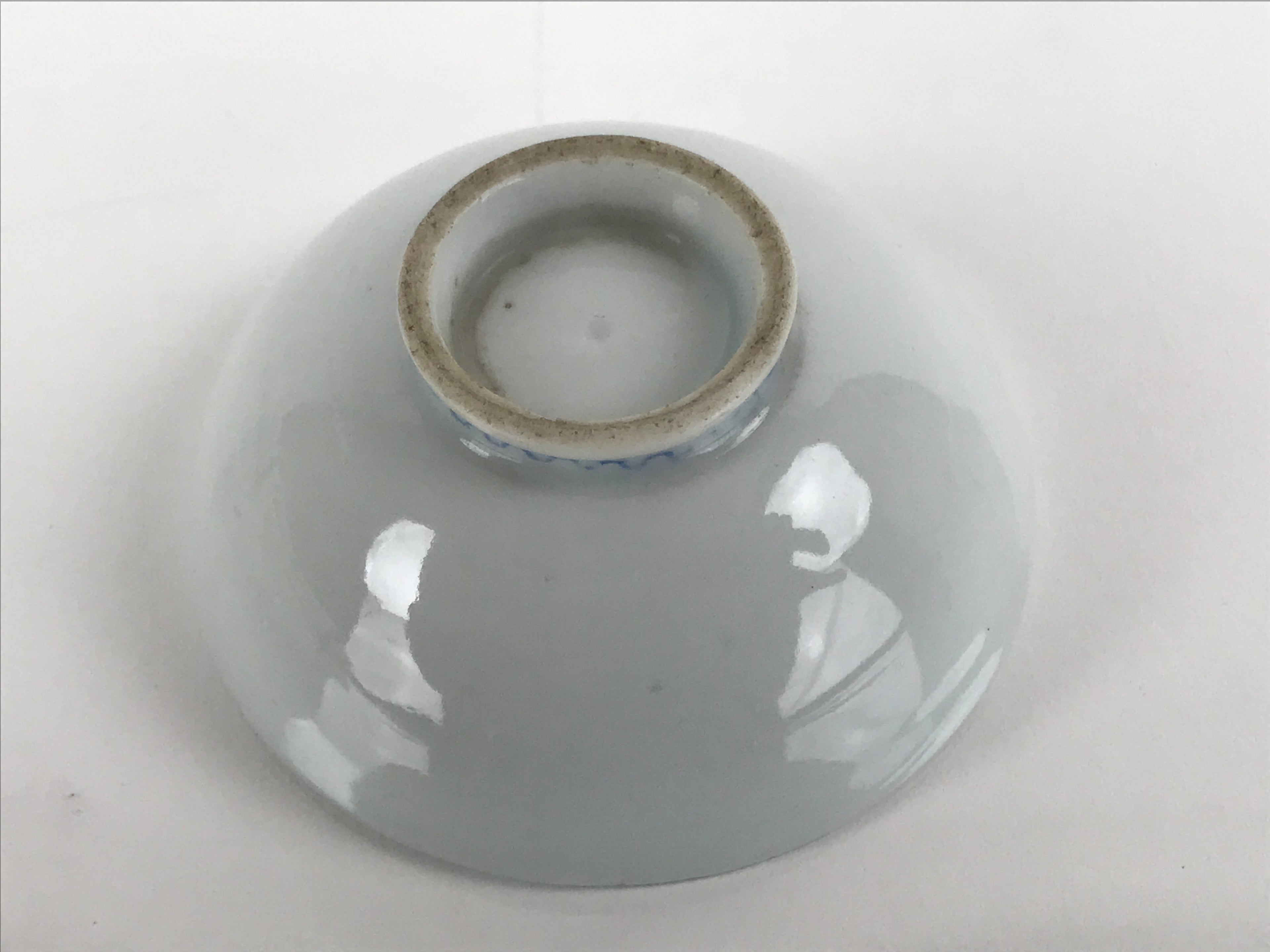 Japanese Porcelain Sake Cup Vtg Sakazuki Guinomi Minogame Turtle White Gold G219