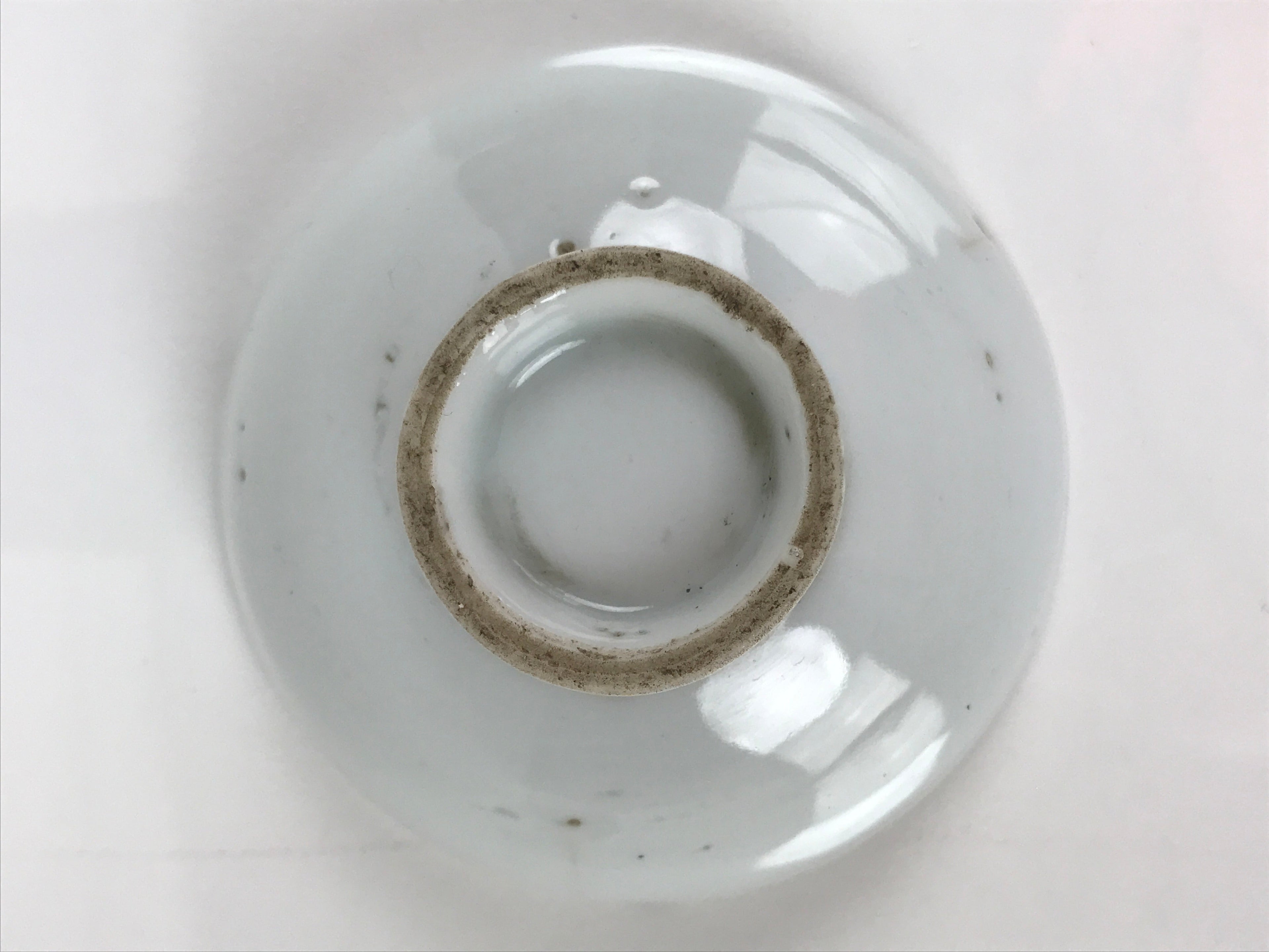 Japanese Porcelain Sake Cup Vtg Sakazuki Guinomi Minogame Turtle White Gold G220