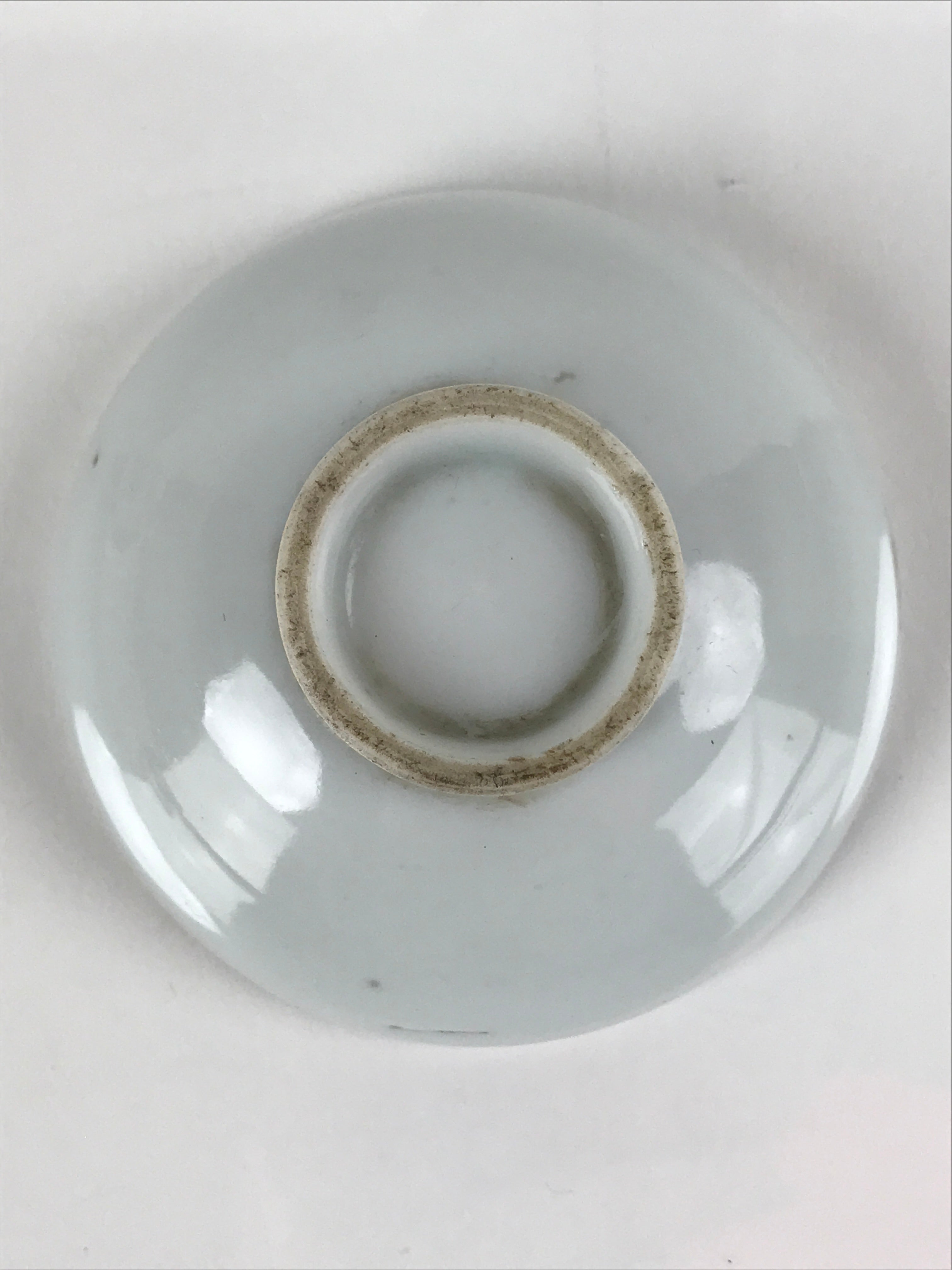 Japanese Porcelain Sake Cup Vtg Sakazuki Guinomi Minogame Turtle White Gold G251