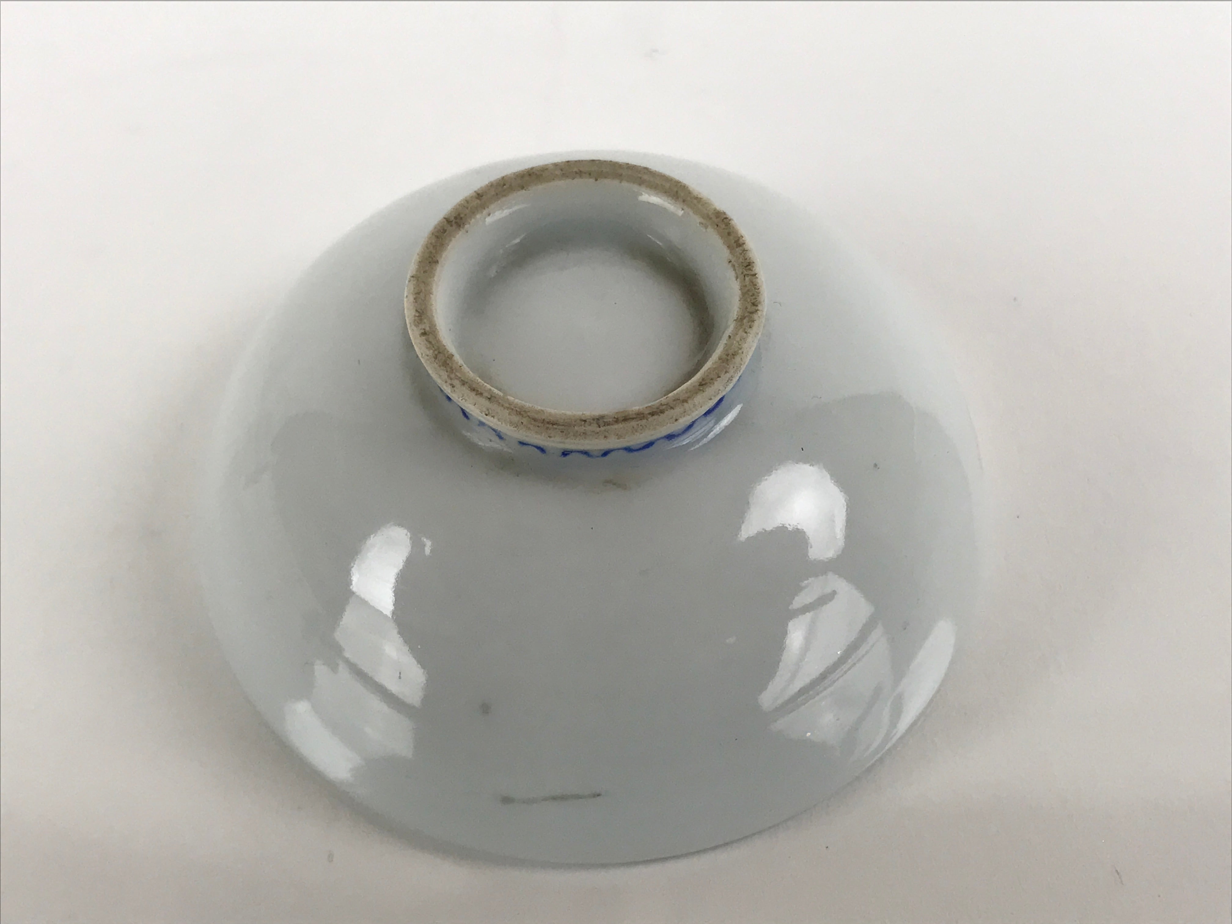 Japanese Porcelain Sake Cup Vtg Sakazuki Guinomi Minogame Turtle White Gold G251