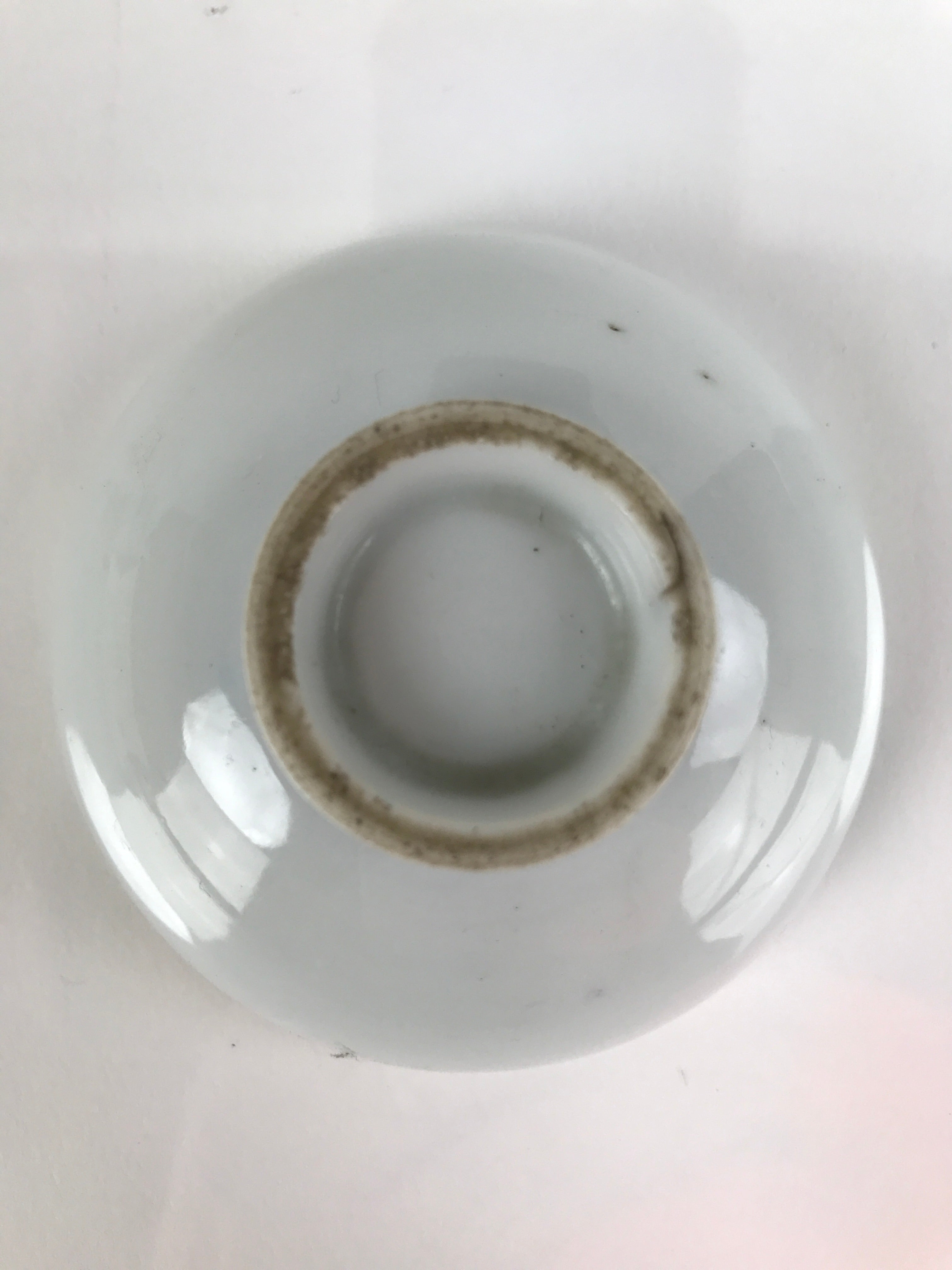 Japanese Porcelain Sake Cup Vtg Sakazuki Guinomi Minogame Turtle White Gold G252