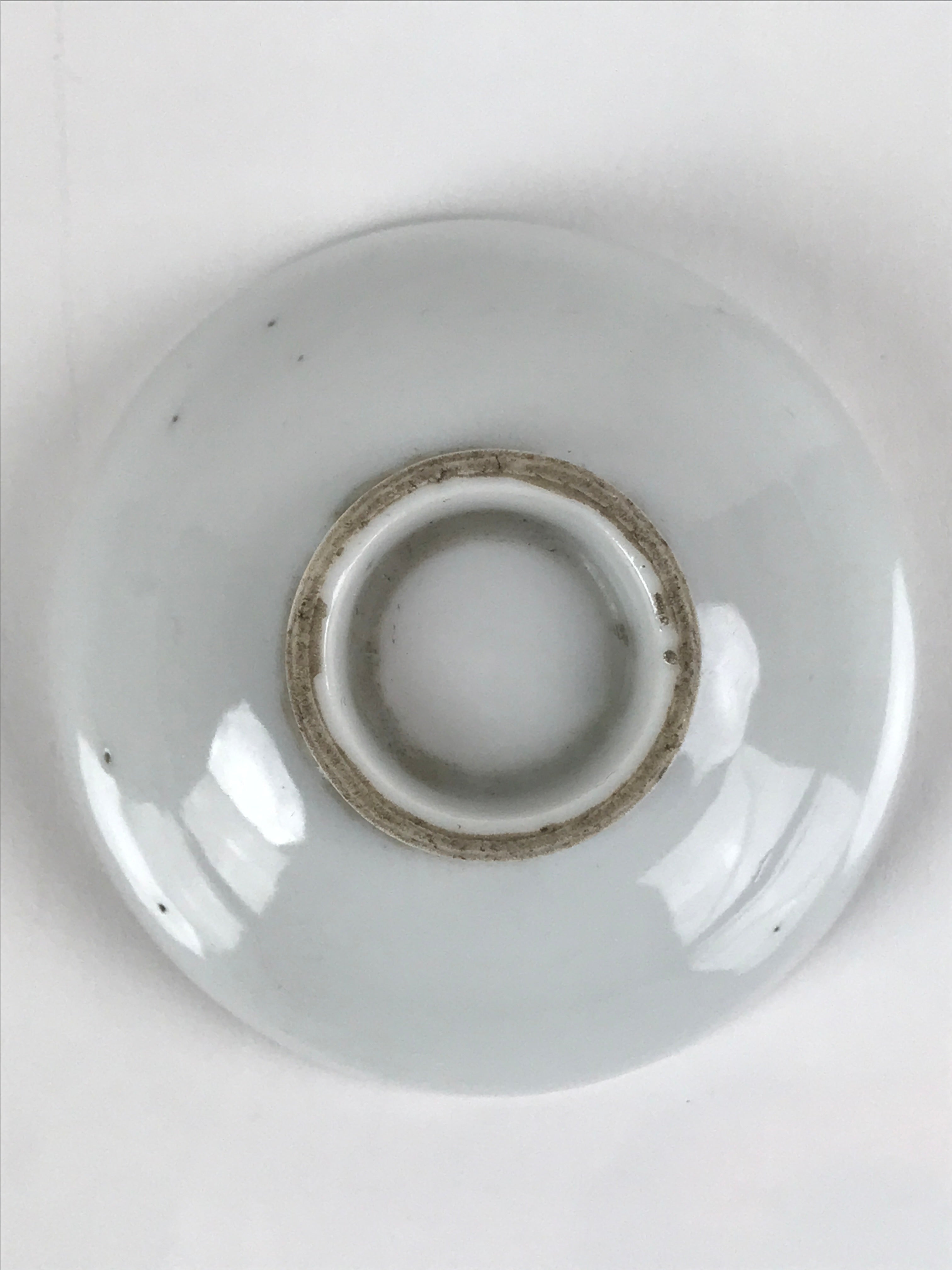 Japanese Porcelain Sake Cup Vtg Sakazuki Guinomi Minogame Turtle White Gold G253