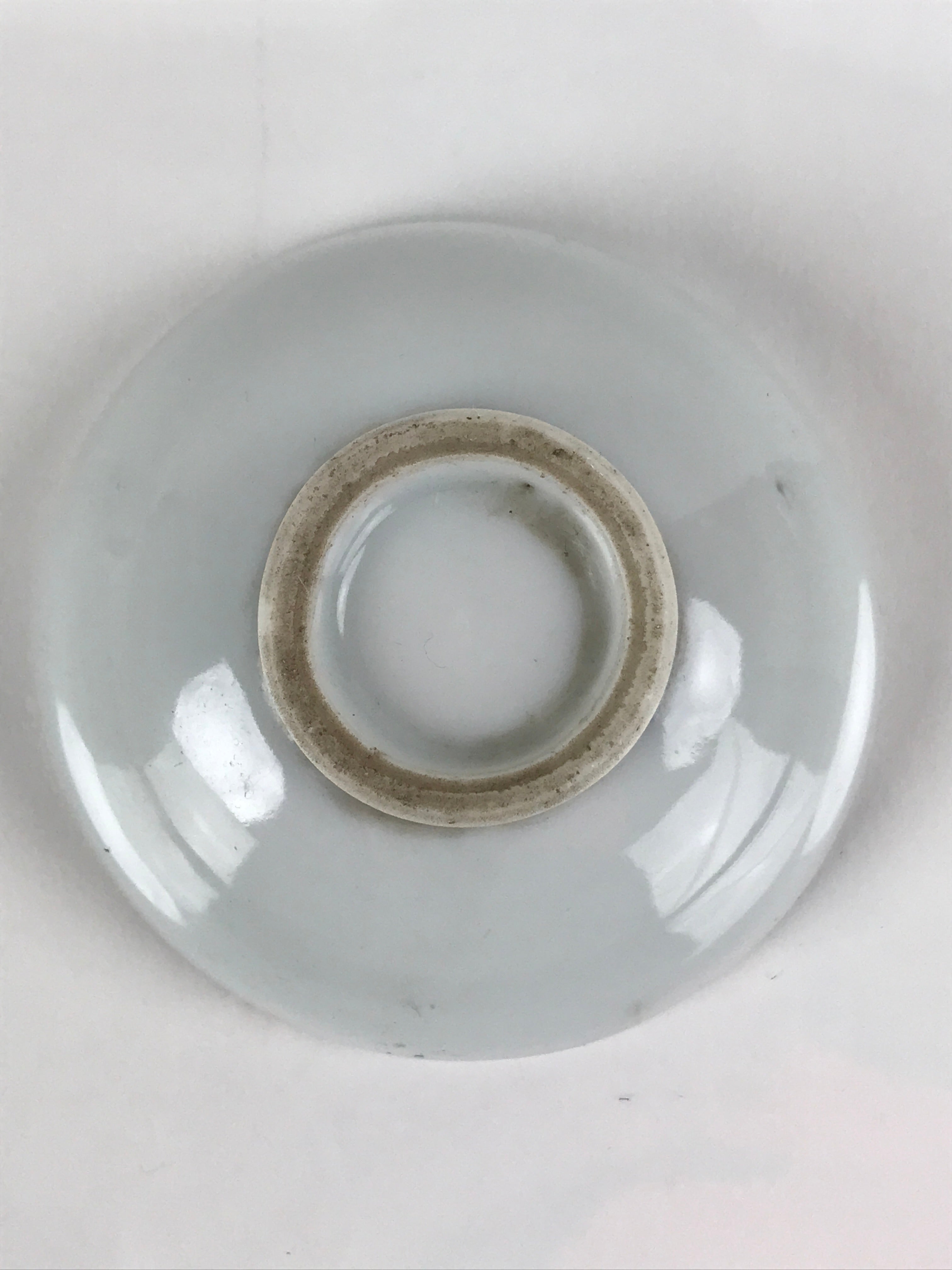 Japanese Porcelain Sake Cup Vtg Sakazuki Guinomi Minogame Turtle White Gold G254
