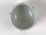 Japanese Porcelain Sake Cup Vtg Tsubomi Guinomi Bamboo Blue White G124