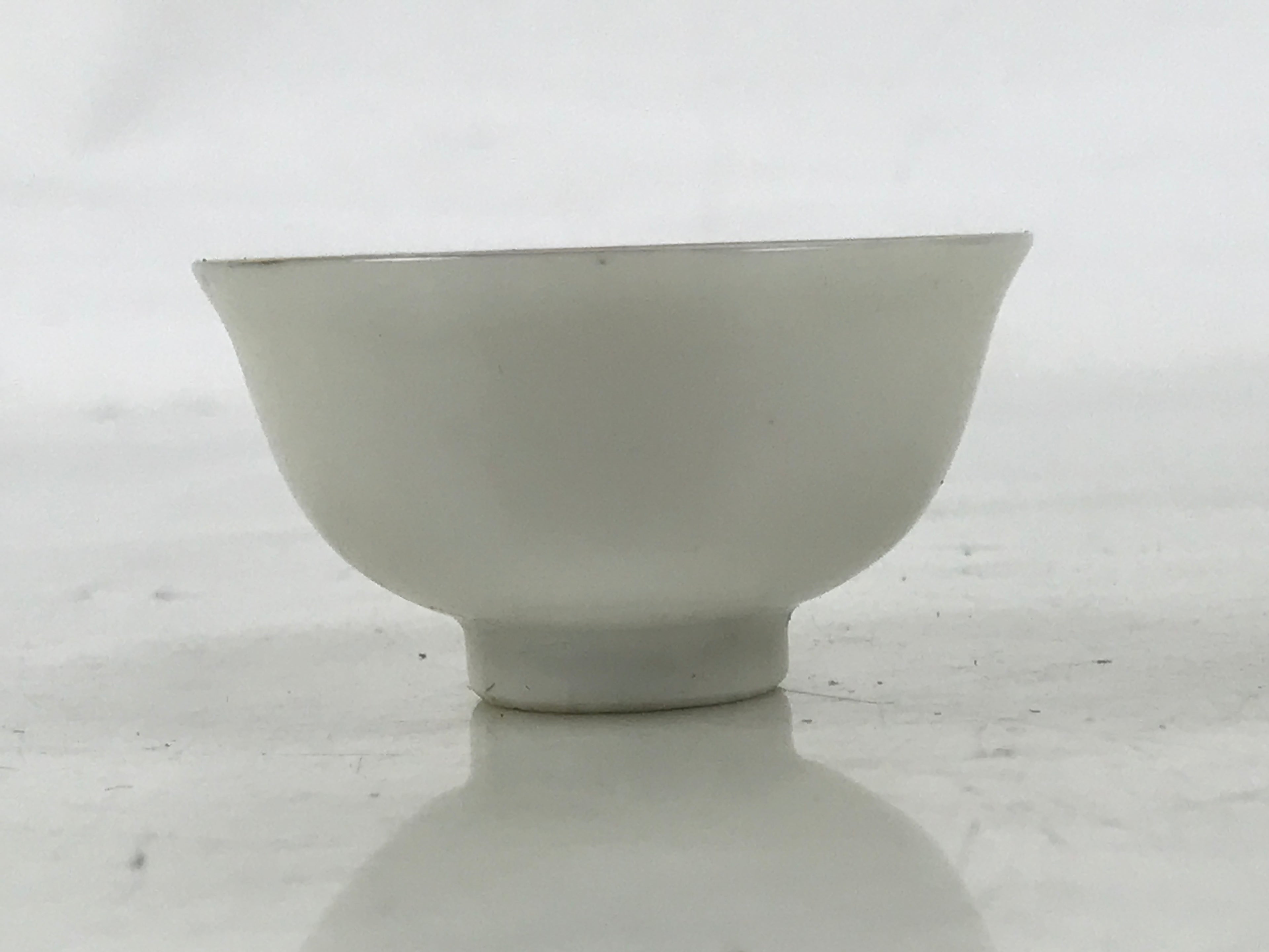 Japanese Porcelain Sake Cup Vtg Tsubomi Ochoko Folding Fan Shochikubai Bird G295
