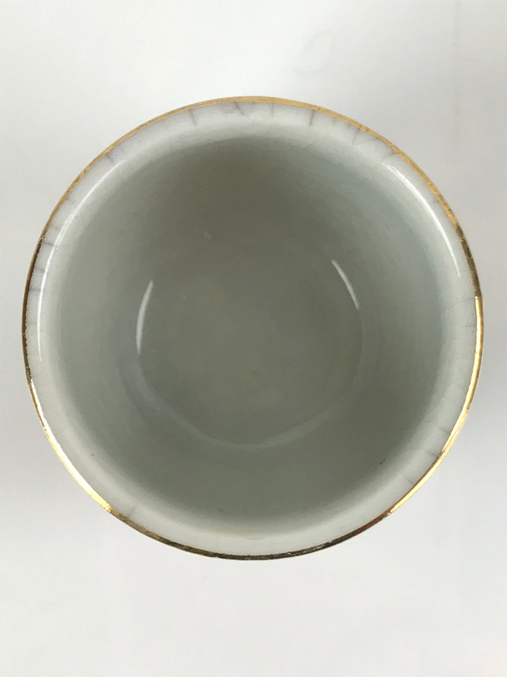 Japanese Porcelain Sake Cup Vtg Tsubomi Ochoko Guinomi Chrysanthemum Kiku G203