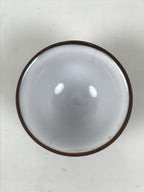 Japanese Porcelain Sake Cup Vtg Tsubomi Ochoko Guinomi Matte Brown White G305