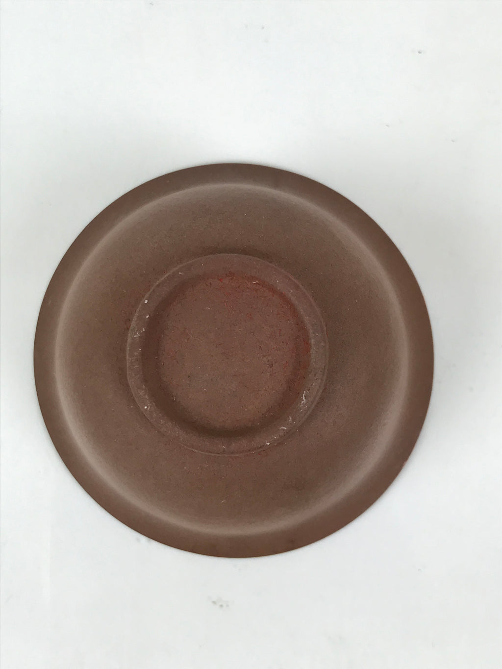 Japanese Porcelain Sake Cup Vtg Tsubomi Ochoko Guinomi Matte Brown White G305