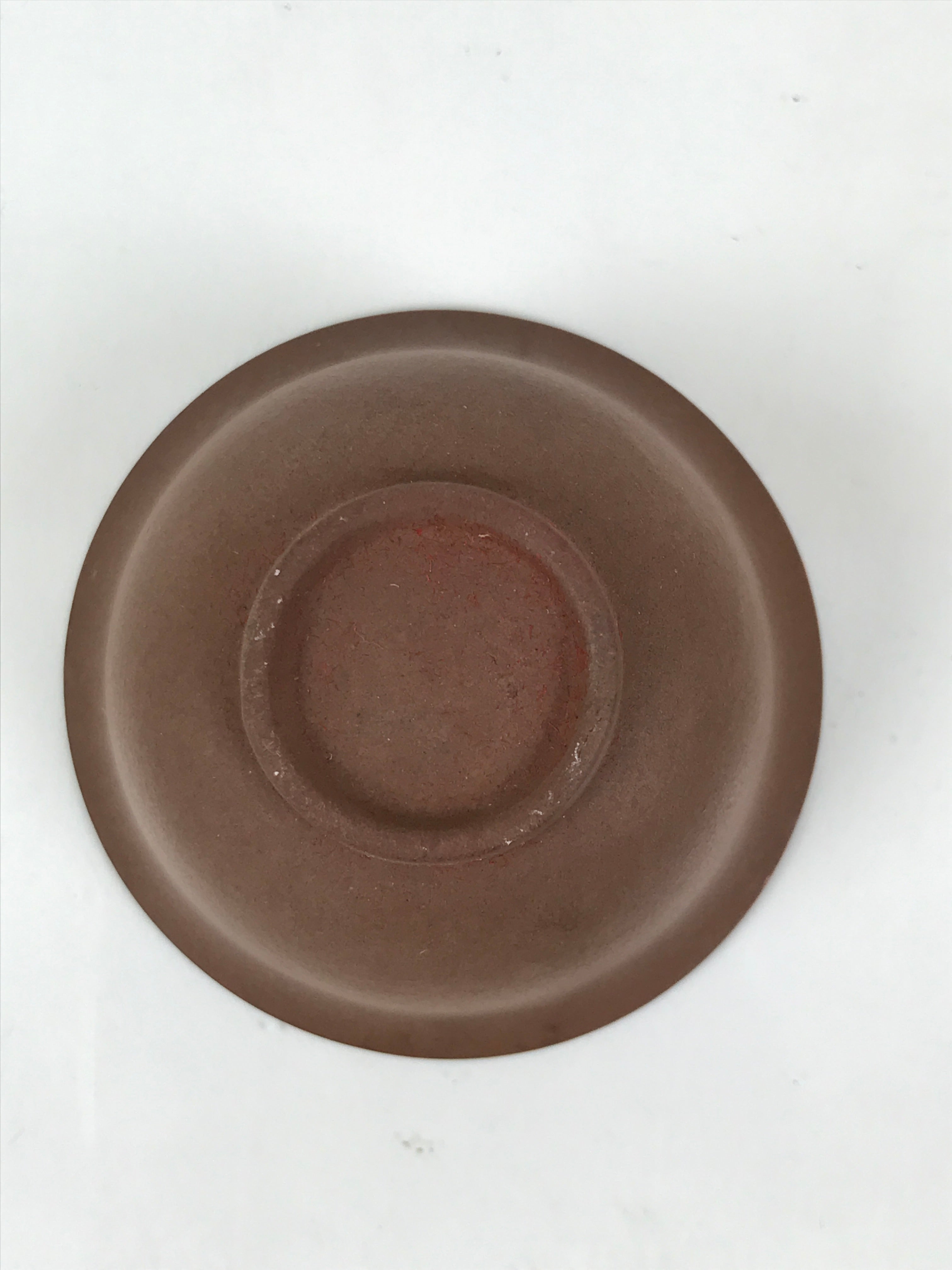 Japanese Porcelain Sake Cup Vtg Tsubomi Ochoko Guinomi Matte Brown White G305