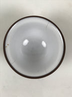 Japanese Porcelain Sake Cup Vtg Tsubomi Ochoko Guinomi Matte Brown White G306