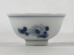 Japanese Porcelain Sake Cup Vtg Tsubomi Ochoko Sometsuke Blue Flowers G134