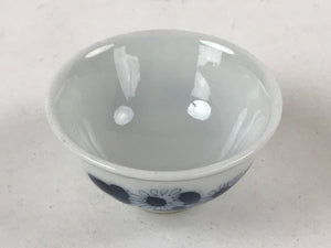 Japanese Porcelain Sake Cup Vtg Tsubomi Ochoko Sometsuke Blue Flowers G134