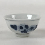 Japanese Porcelain Sake Cup Vtg Tsubomi Ochoko Sometsuke Blue Flowers G134