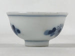 Japanese Porcelain Sake Cup Vtg Tsubomi Ochoko Sometsuke Blue Flowers G137