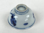 Japanese Porcelain Sake Cup Vtg Tsubomi Ochoko Sometsuke Lucky Hammer G133