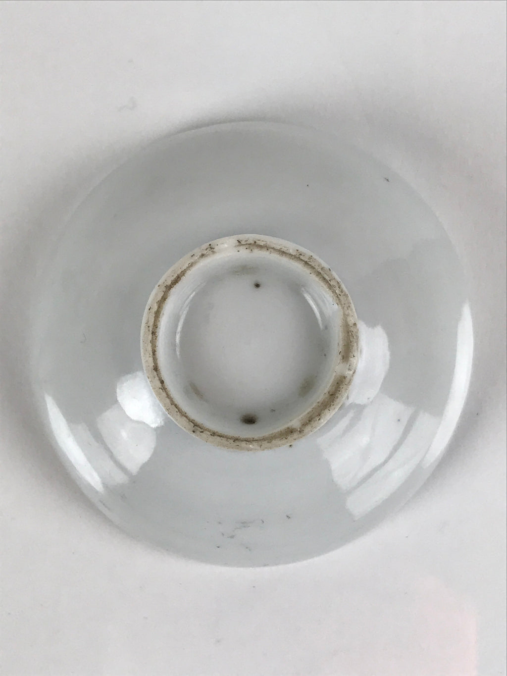 Japanese Porcelain Sake Cup Vtg Wan Ochoko Guinomi Daruma Daishi Purple G200