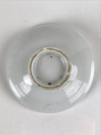 Japanese Porcelain Sake Cup Vtg Wan Ochoko Guinomi Daruma Daishi Purple G200