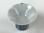 Japanese Porcelain Sake Cup Vtg Wan Ochoko Guinomi Gray Blue Stripes G157