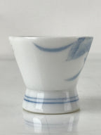 Japanese Porcelain Sake Cup Vtg Wan Ochoko Guinomi Purple Hydrangea Flower G154