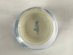 Japanese Porcelain Sake Cup Vtg Wan Ochoko Guinomi Purple Hydrangea Flower G154