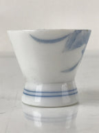 Japanese Porcelain Sake Cup Vtg Wan Ochoko Guinomi Purple Hydrangea Flower G155