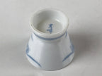 Japanese Porcelain Sake Cup Vtg Wan Ochoko Guinomi Purple Hydrangea Flower G155