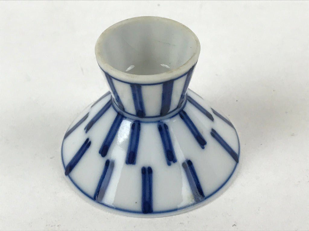Japanese Porcelain Sake Cup Vtg Wan Ochoko Guinomi Sometsuke Blue White G122