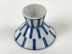 Japanese Porcelain Sake Cup Vtg Wan Ochoko Guinomi Sometsuke Blue White G122