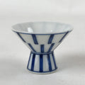 Japanese Porcelain Sake Cup Vtg Wan Ochoko Guinomi Sometsuke Blue White G122
